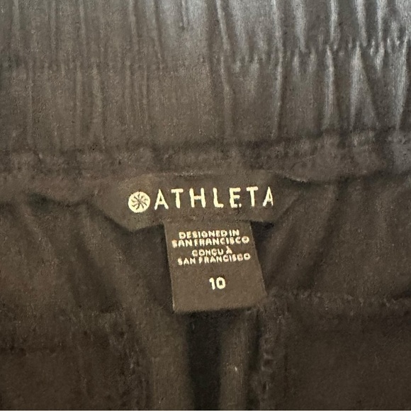 ATHLETA CABO BLACK LINEN JOGGERS SIZE 10 - Picture 10 of 14